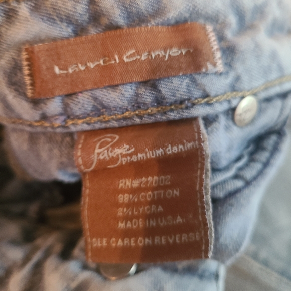 Paige Laurel Canyon denim vintage Y2K homemade cut-off shorts, size 24 - Picture 2 of 7